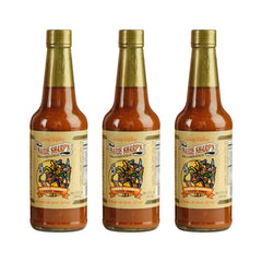 Marie Sharp's Smoked Habanero sauce bottle delivers smoky heat for grilled meats.