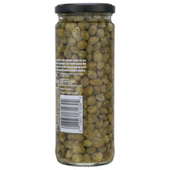 Mario Camacho Capote Capers label on glass jar shows all-natural status.