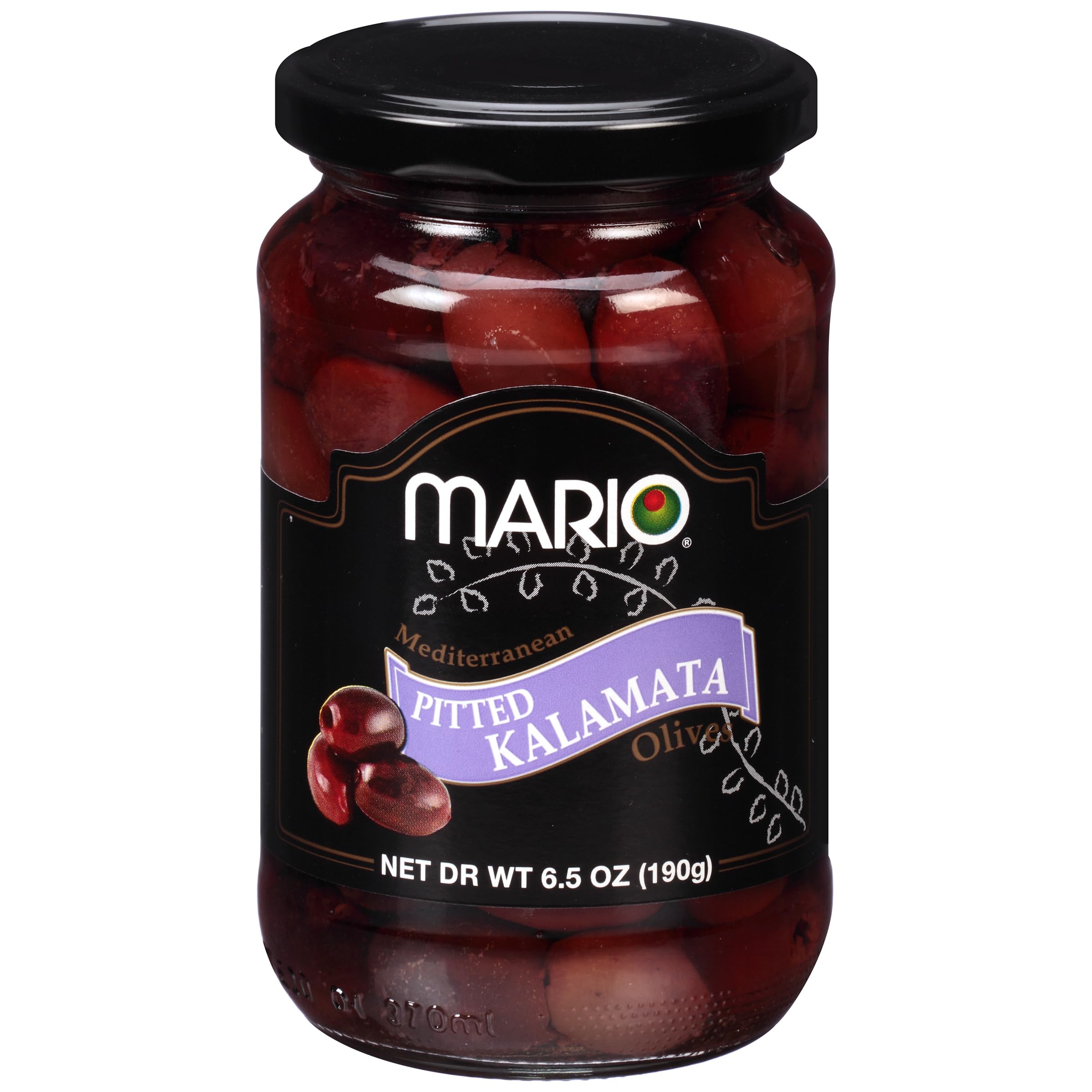 Packaging label from Mario Camacho highlighting quality and Mediterranean flavor.