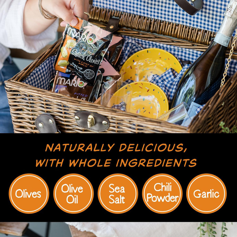 Mario Camacho sea-salt-ripe olives in a pouch for on-the-go snacking