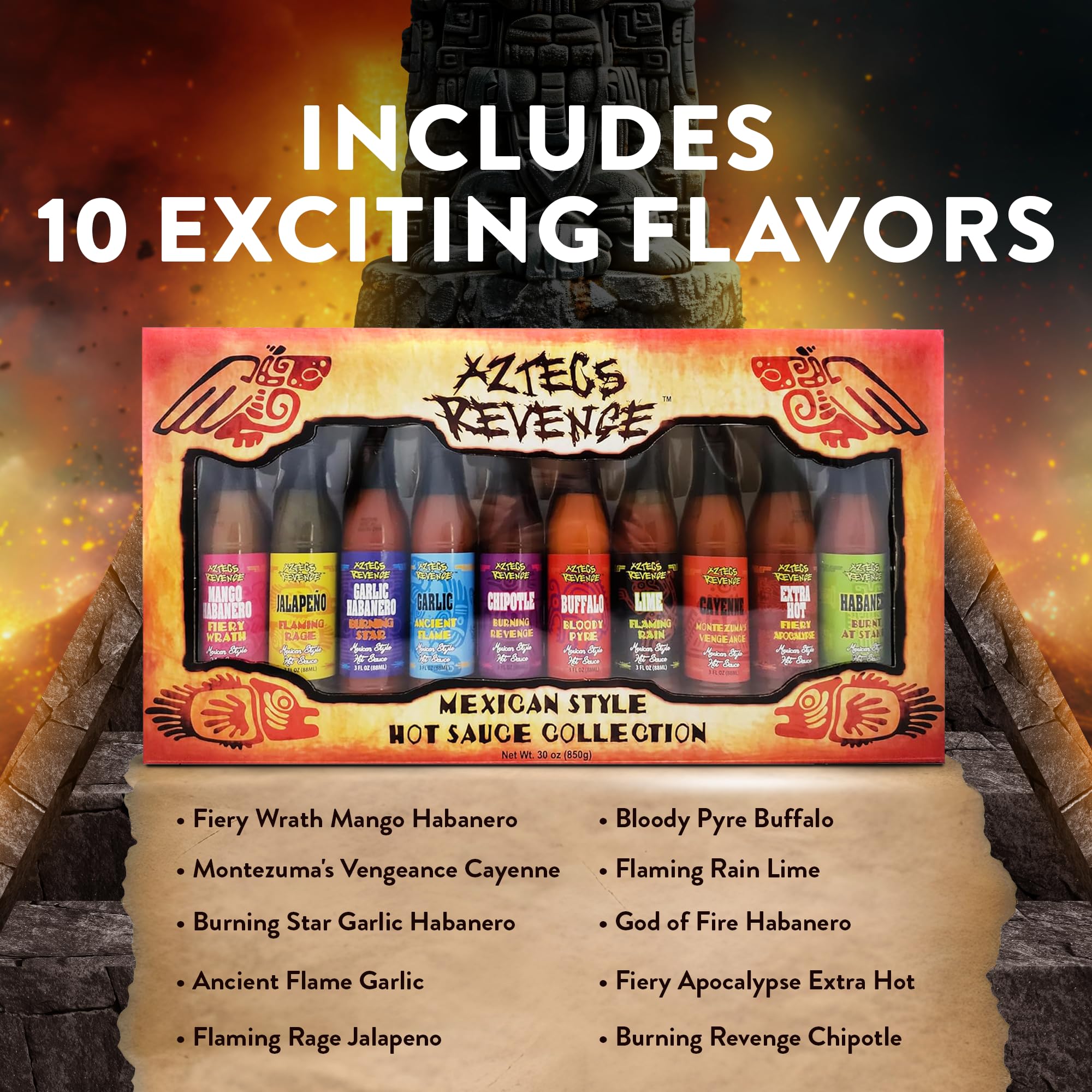Aztecs Revenge wing dipping bottles ready for barbecue night