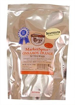 MarketSpice Cinnamon-Orange Decaf Tea Bags Pack — aromatic, caffeine-free evening beverage.