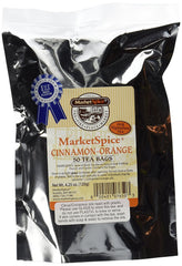 MarketSpice cinnamon-orange teabags in a box, ideal for a cozy afternoon ritual