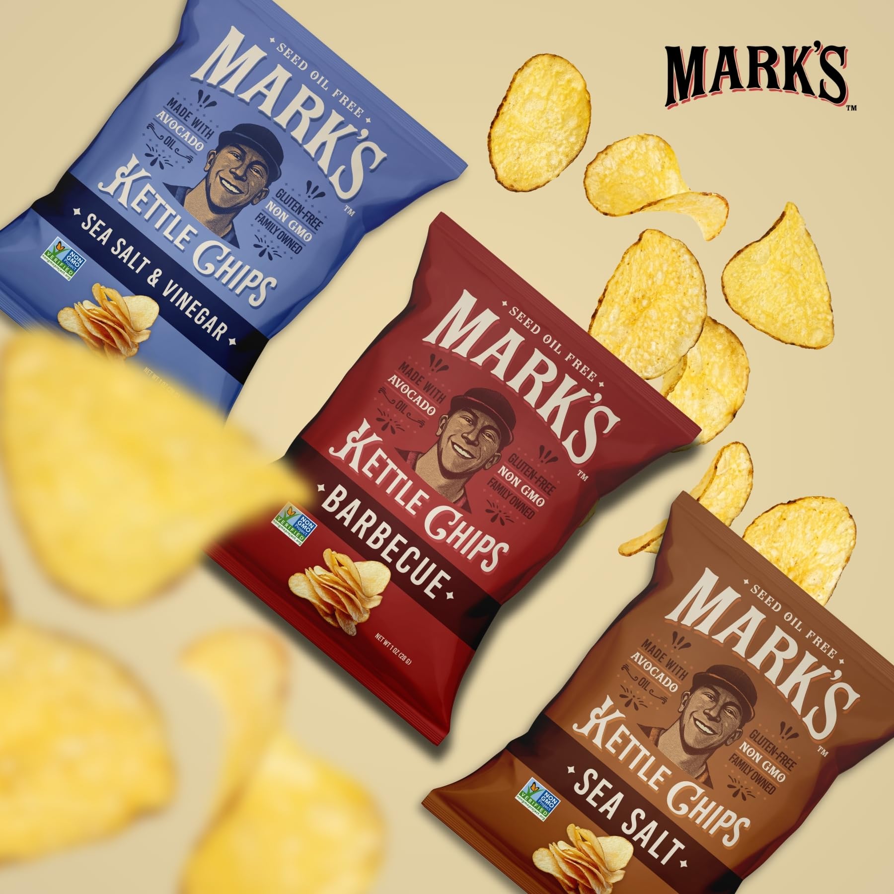 Mark's avocado oil chips variety pack 1 oz portions for travel