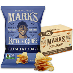 Mark's avocado oil chips sea salt vinegar in a pack offer crisp flavor with clean ingredients.