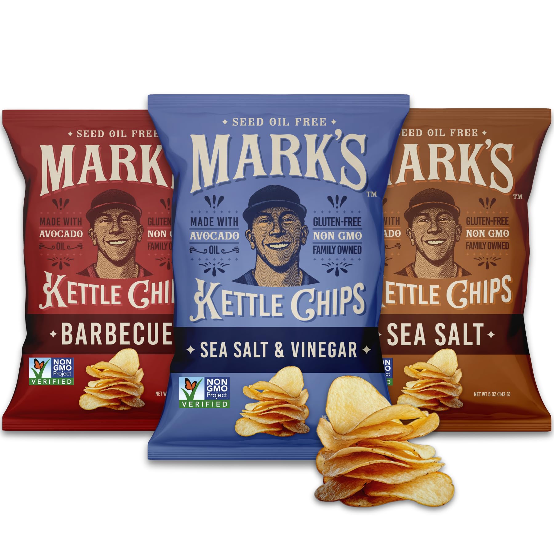 Mark's Kettle Cooked Avocado Oil Barbecue Chips display bold flavor and crisp texture, ideal for picnics