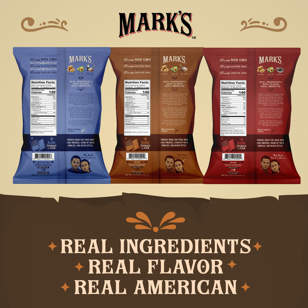 Mark's Avocado Oil Sea Salt chips offering simple, satisfying crunch for a quick snack