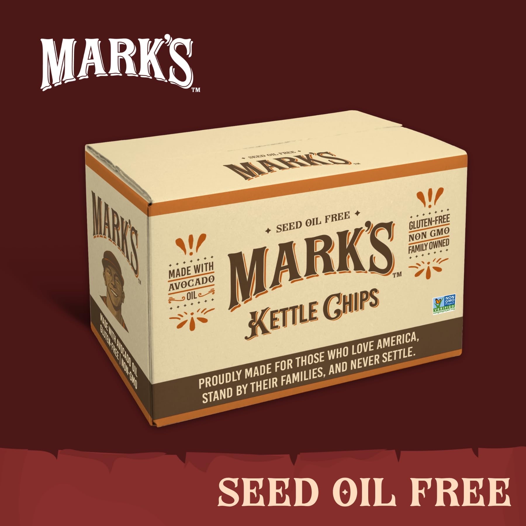 Non-GMO Mark's chips showcase barbecue flavor and quality ingredients.