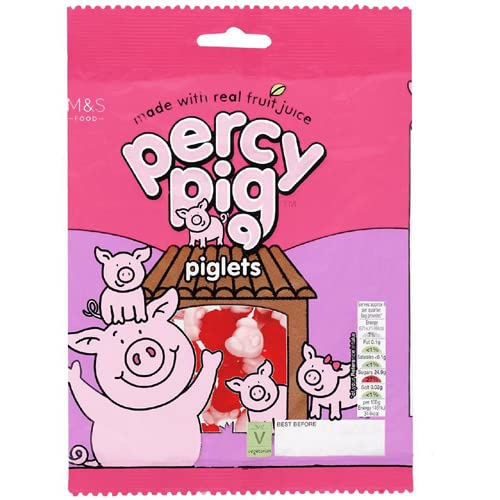 Marks & Spencer Percy Piglets 170g: mini piglets close-up, fruity flavour, great for lunchboxes