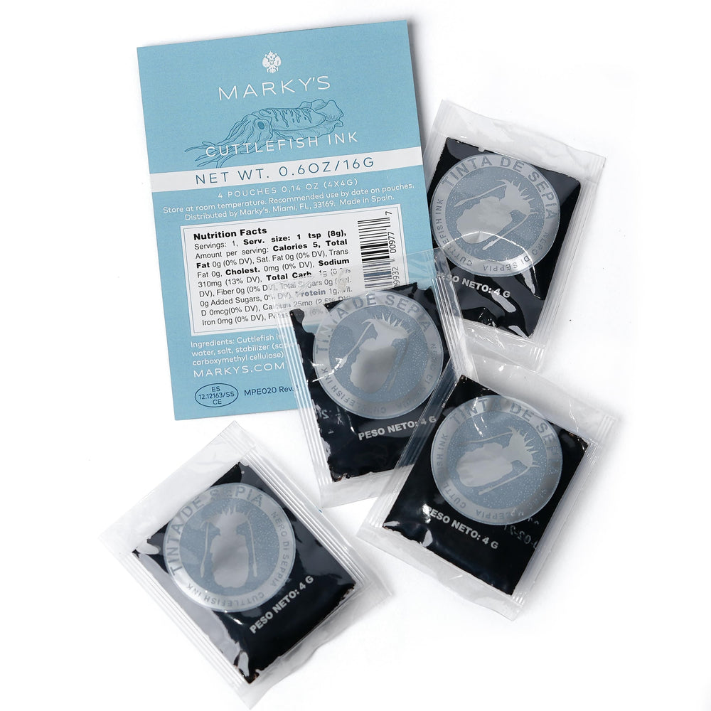 MARKY'S 20-pack cuttlefish ink jars are ready to color and flavor meals.