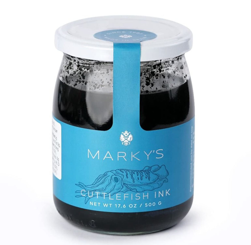 MARKY'S cuttlefish ink jar adds bold color to pasta and a savory boost