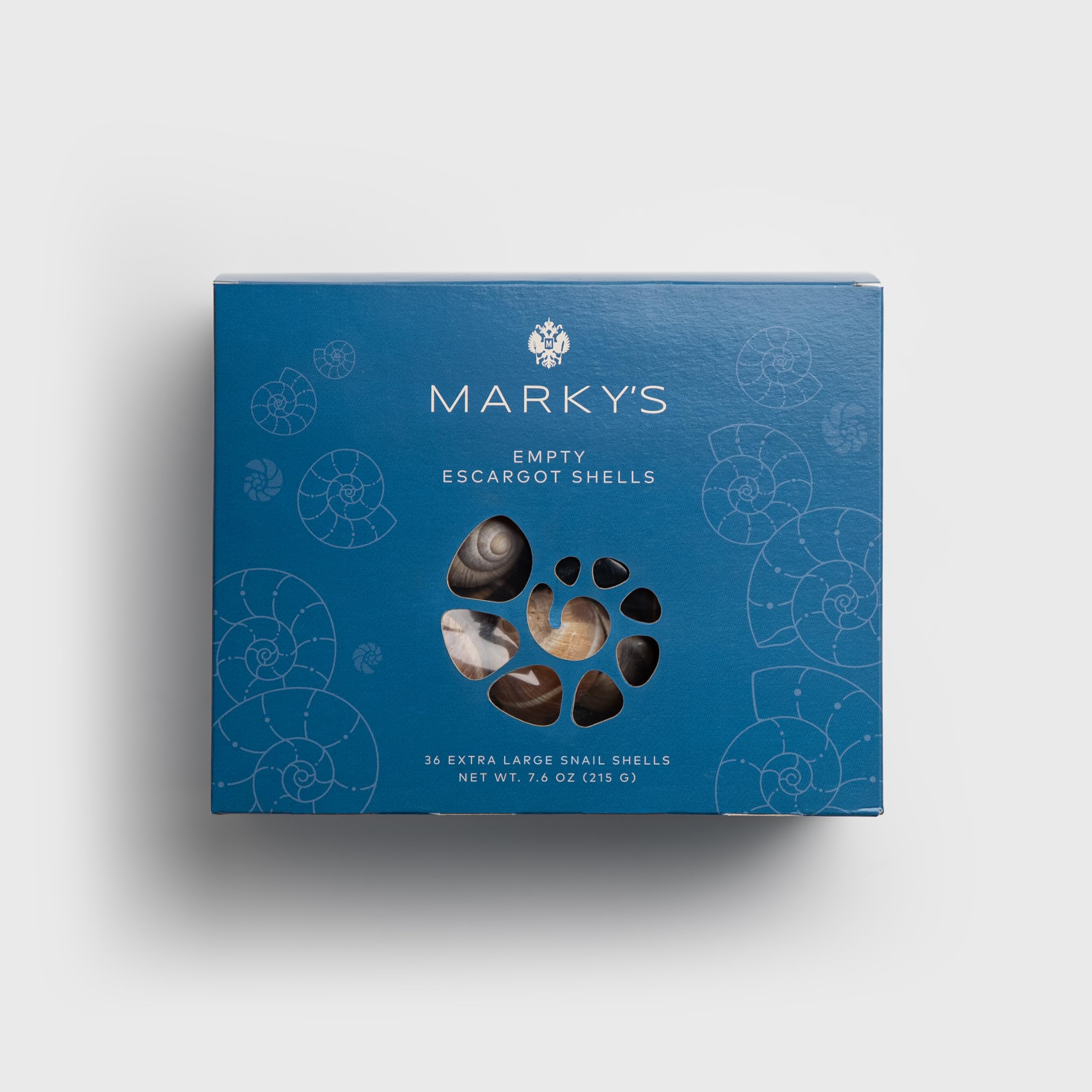 MARKY'S gourmet escargot shells perfect for display on buffets and charcuterie boards
