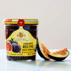MARKY'S Fig Jam Spread ingredients spoon shot showing organic figs and sugar.
