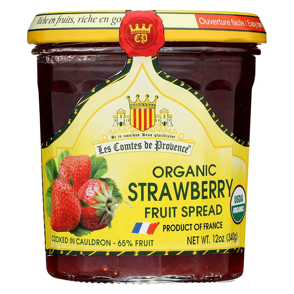 Marky’s Strawberry Jam Spread bottle front, organic fruit flavor for breakfast