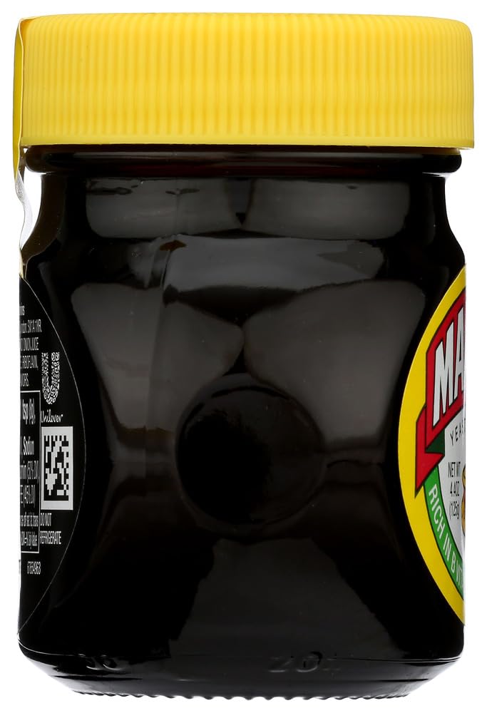 Marmite yeast extract twin pack shot, compact jars for easy storage.