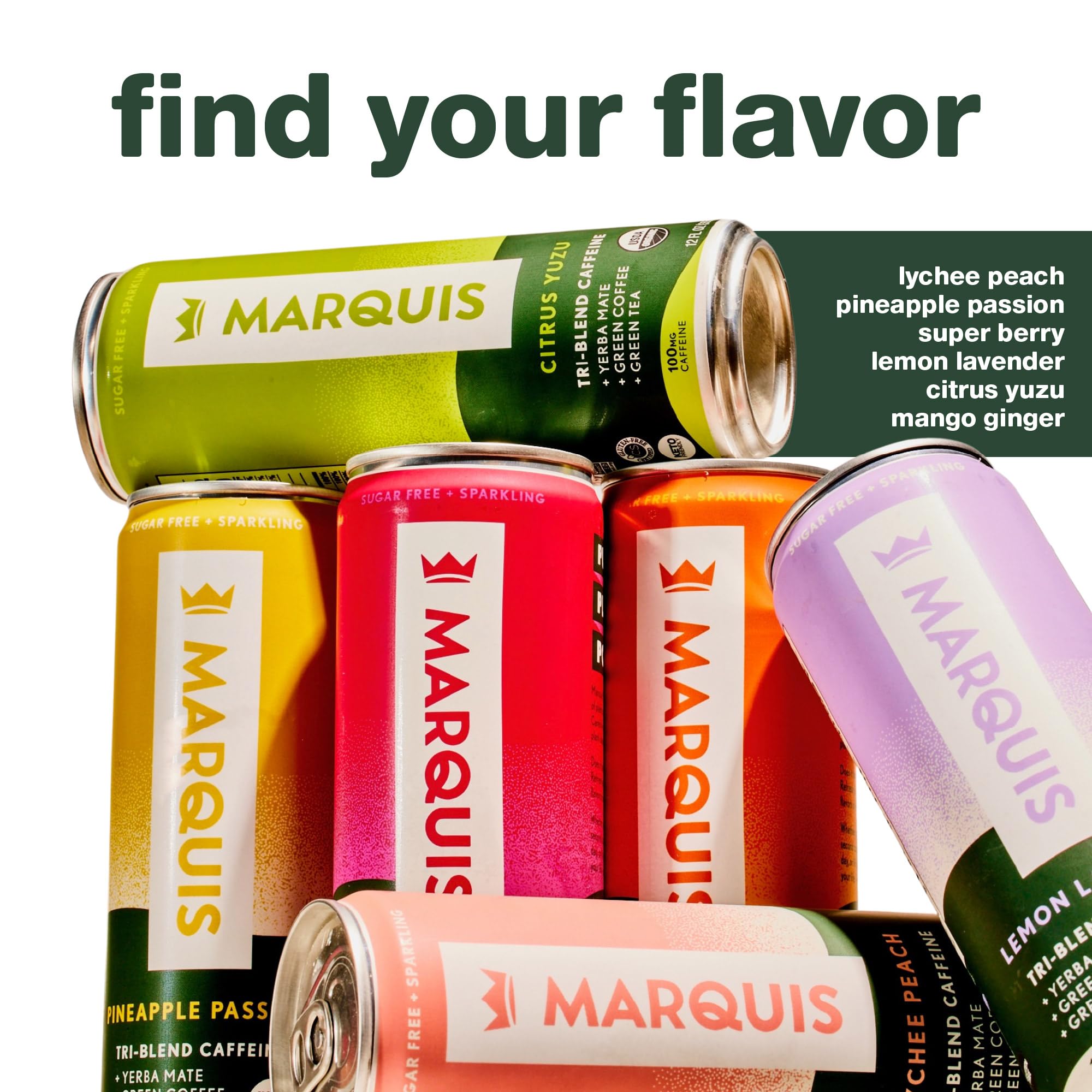 Marquis 12-pack can set ready for on-the-go energy.