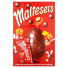 Mars Maltesers Easter Egg with milk chocolate shell and Maltesers inside, ideal for gifting.