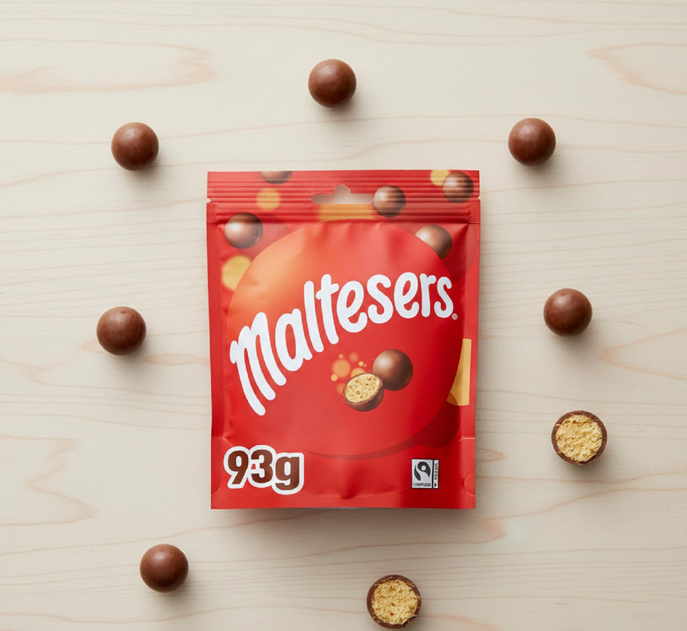 Mars Maltesers ingredients label noting vegetarian-friendly chocolate choice