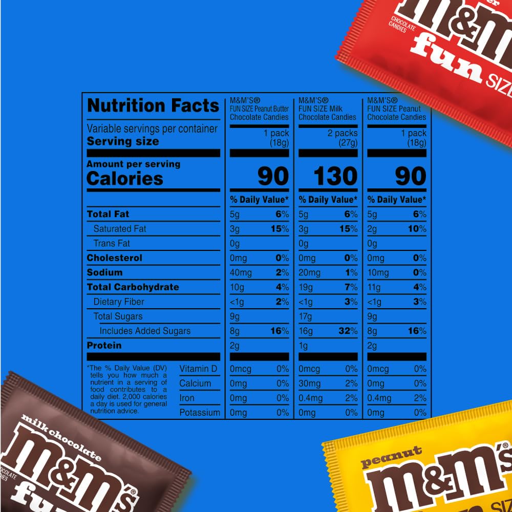 Mars M&M'S Milk Chocolate fun-size pack ideal for baskets.