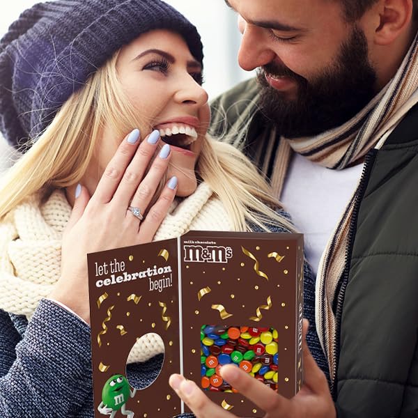 Mars M&M's gift box on doorstep ready to delight the recipient