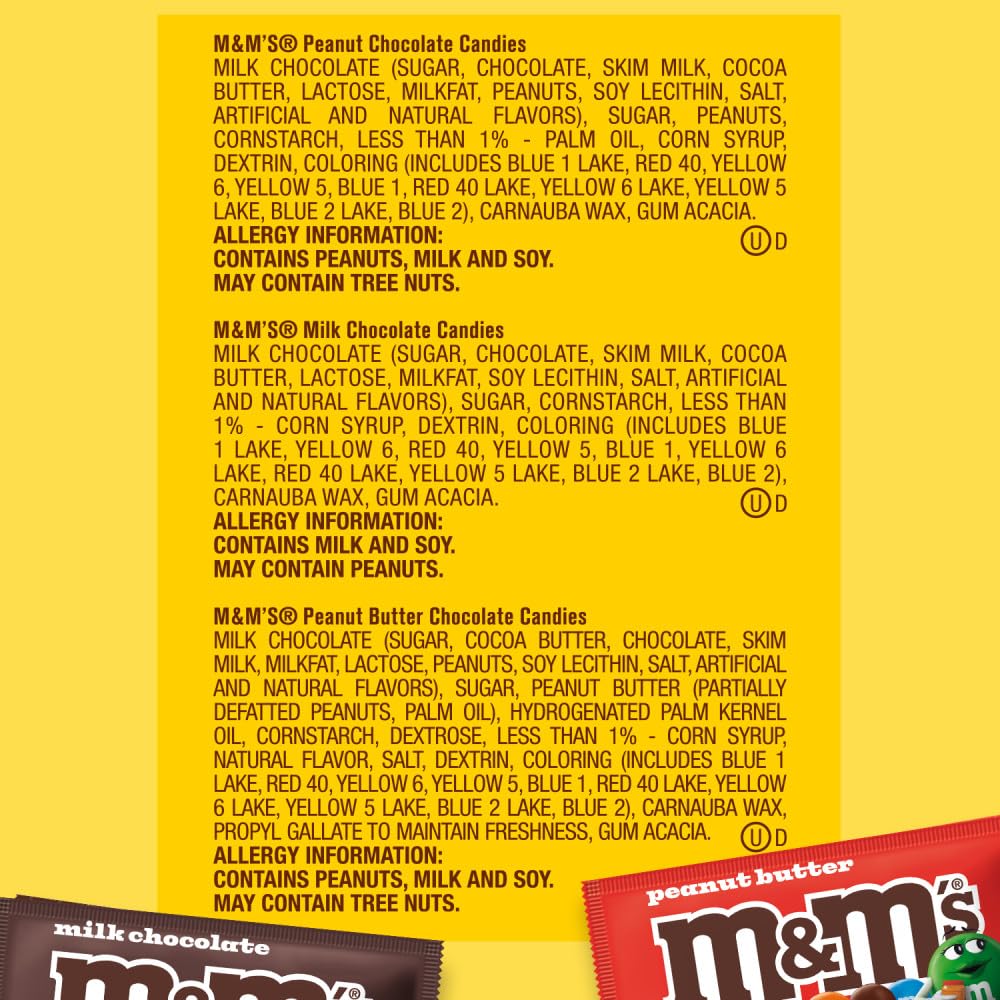 Mars M&M'S milk chocolate candies with smooth centers in colorful shells.
