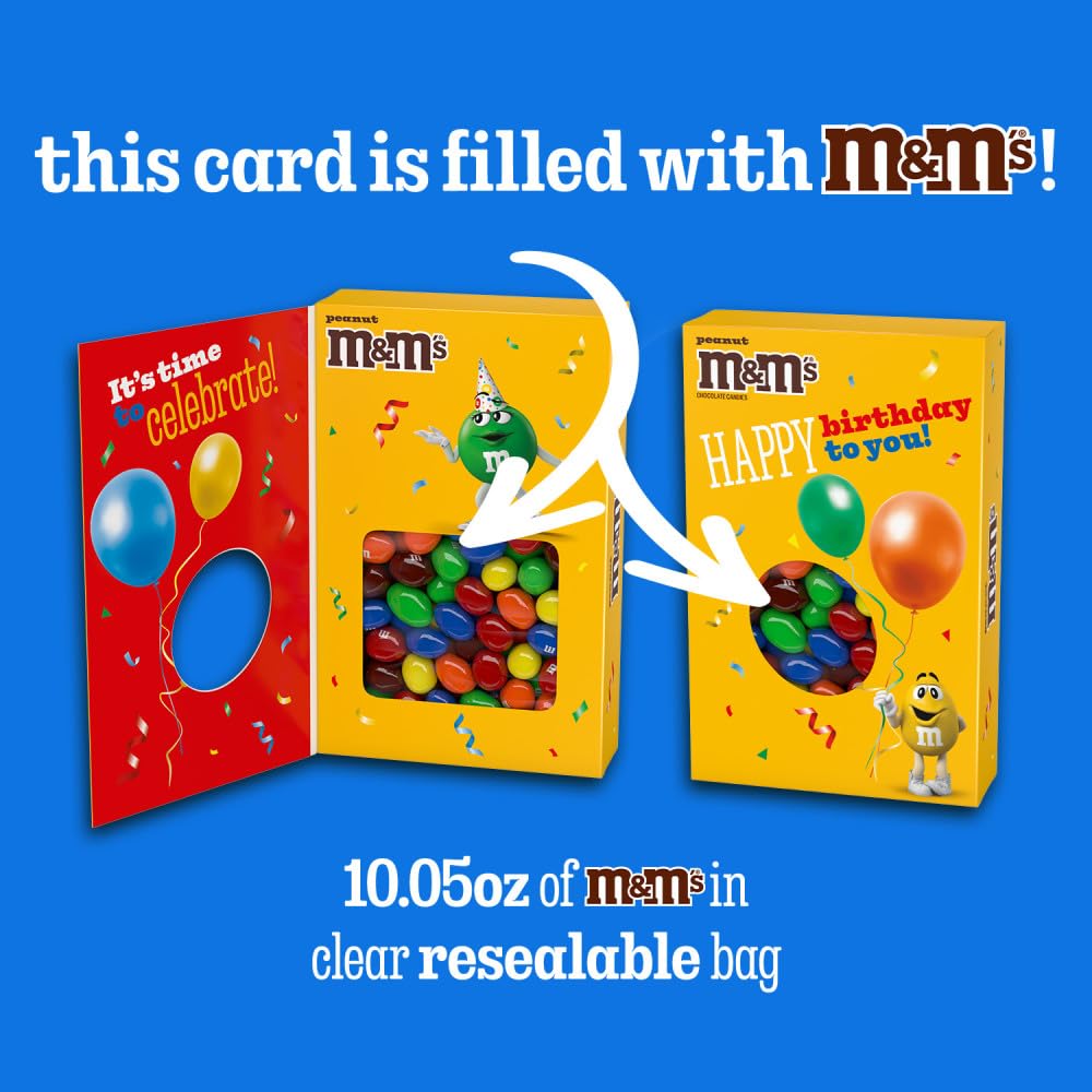 Mars M&M'S Peanut Milk Chocolate Candies closeup with colorful shells.