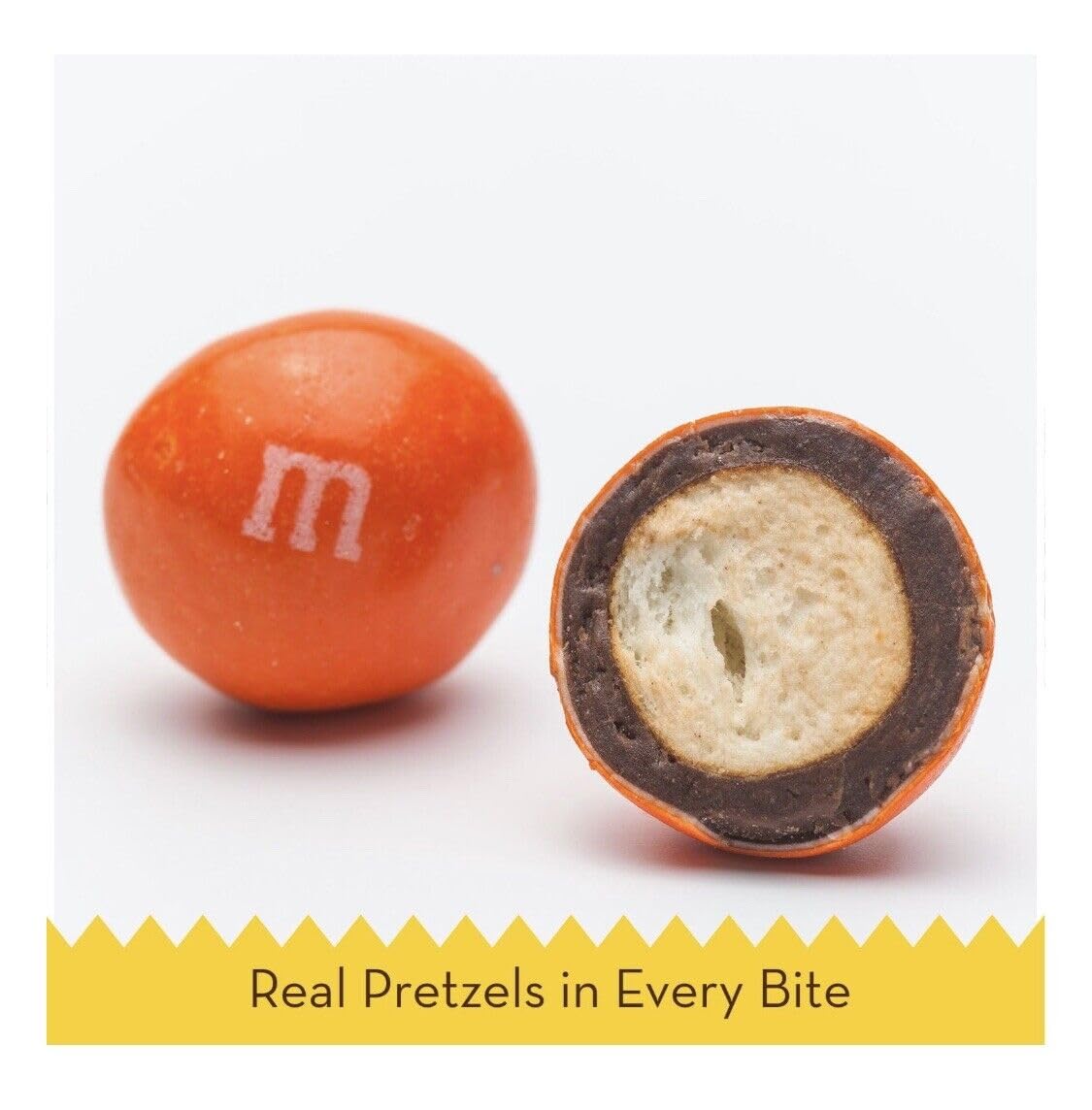 Mars M&M'S Pretzel bag open shows colorful shells for on-the-go snacking.