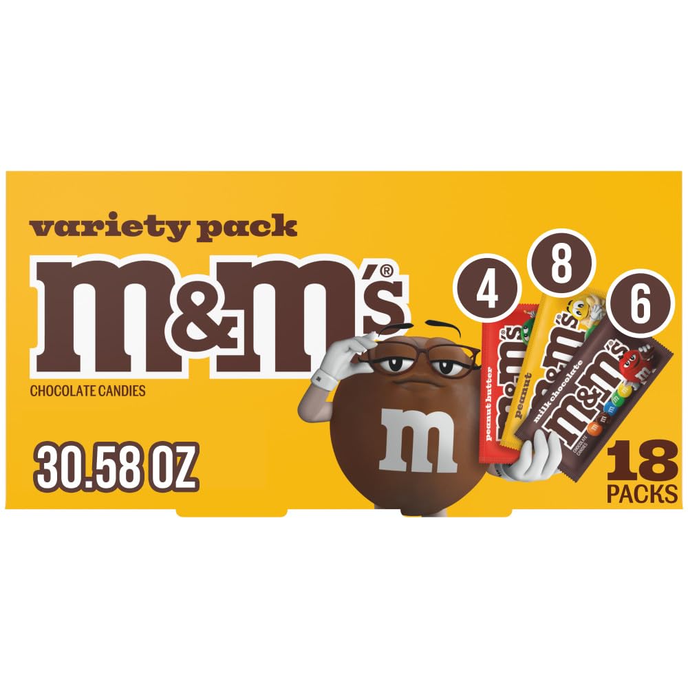 Mars M&M'S variety pack full-size candies for celebrations and sharing.