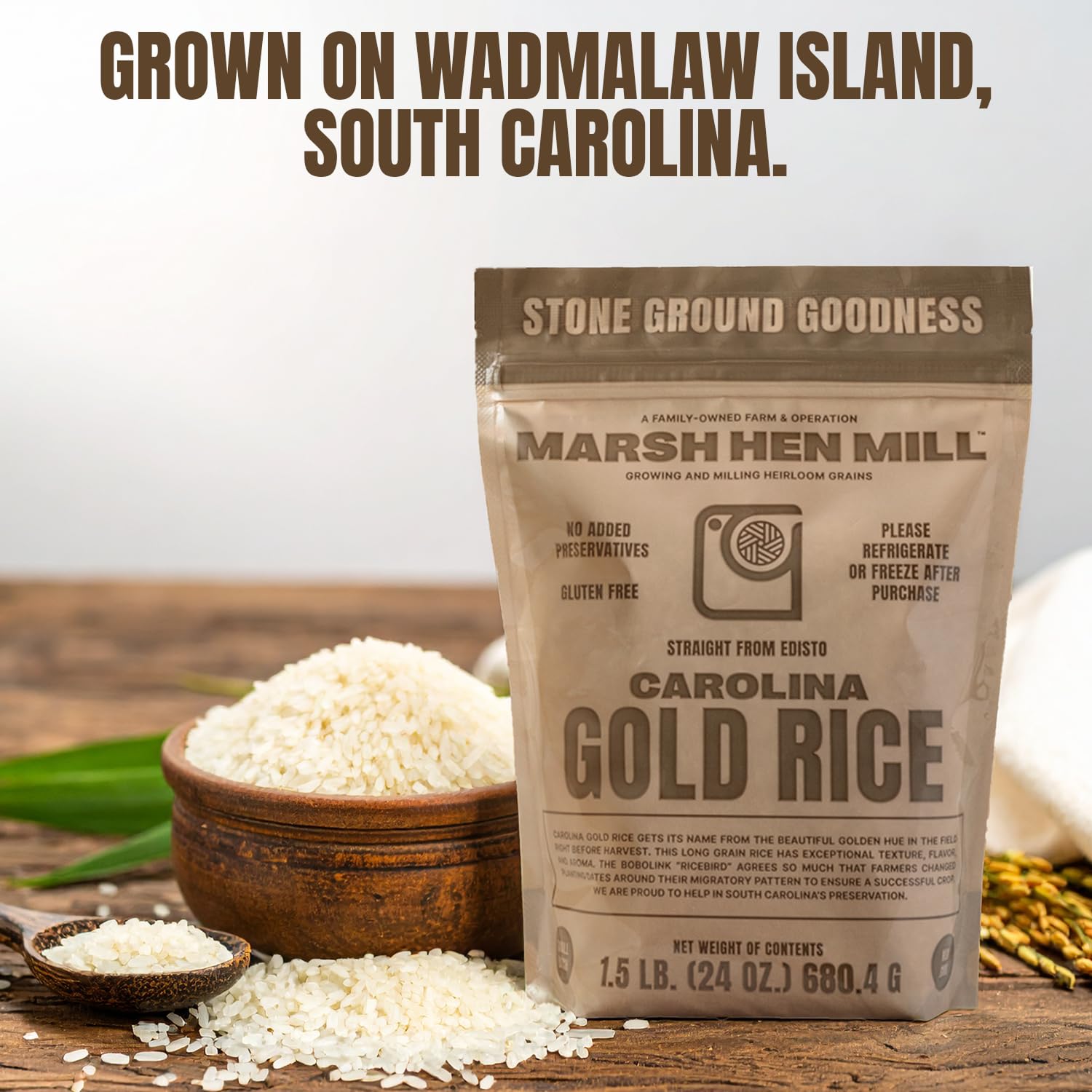 Gourmet dish featuring Marsh Hen Mill Carolina Gold Rice.