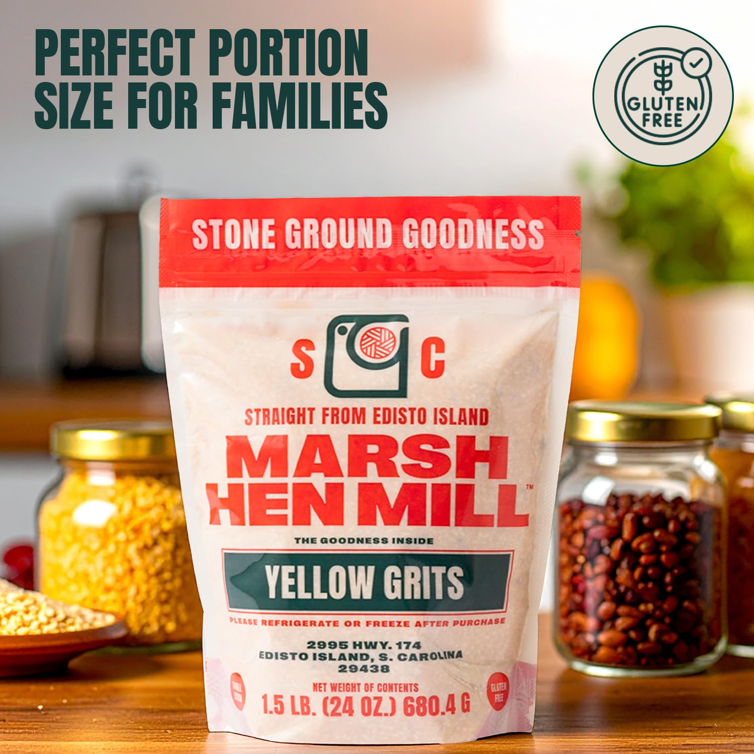 Small-batch milling of Marsh Hen Mill Sea Island Yellow Grits preserves freshness