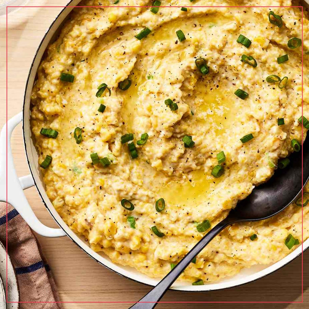 Creamy, comforting base from Marsh Hen Mill Speckled Grits for meals.