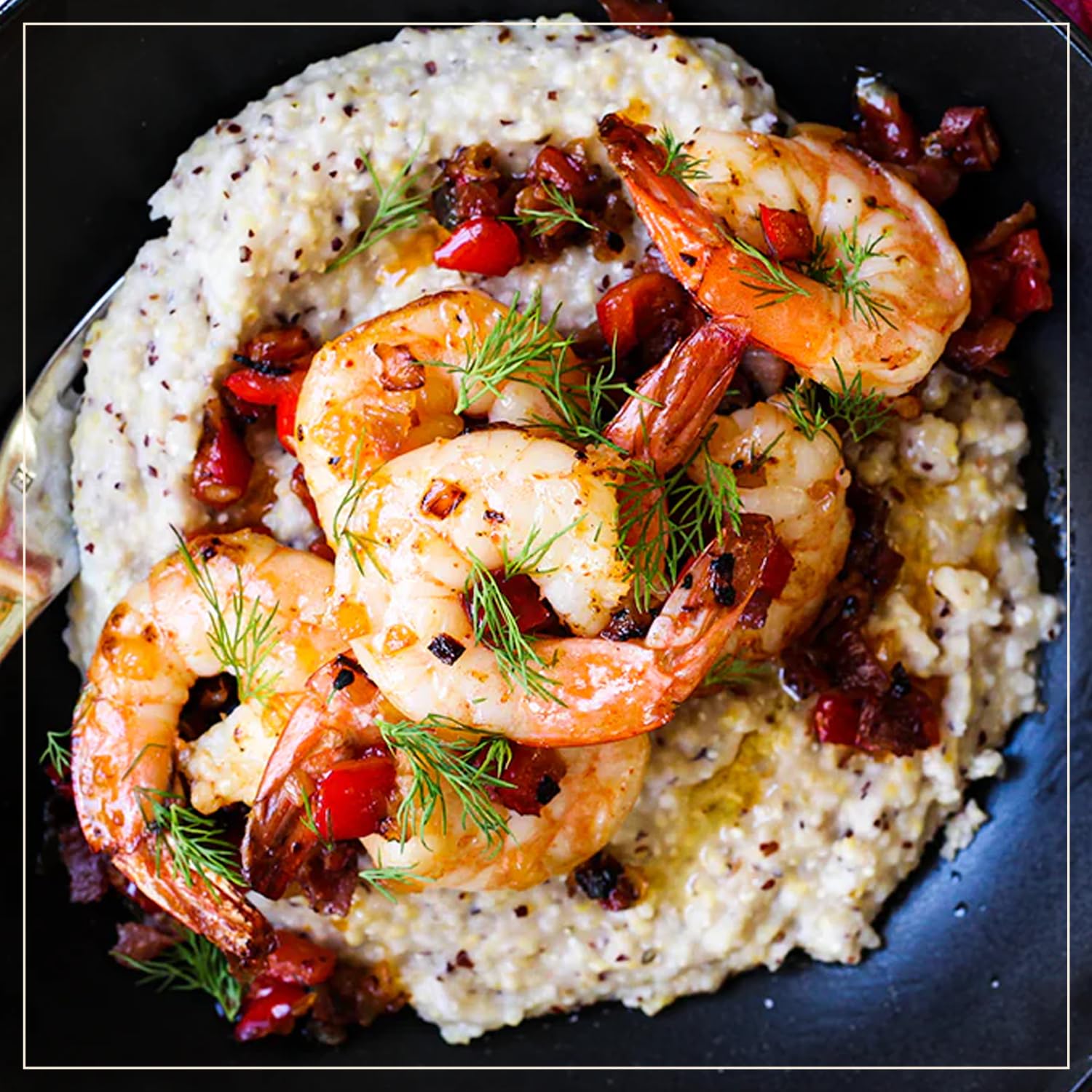 Marsh Hen Mill White Grits Carolina-style dish idea with grits and toppings