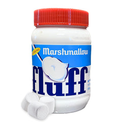 Marshmallow Fluff Classic Original jar with smooth spreadable texture for quick breakfasts.