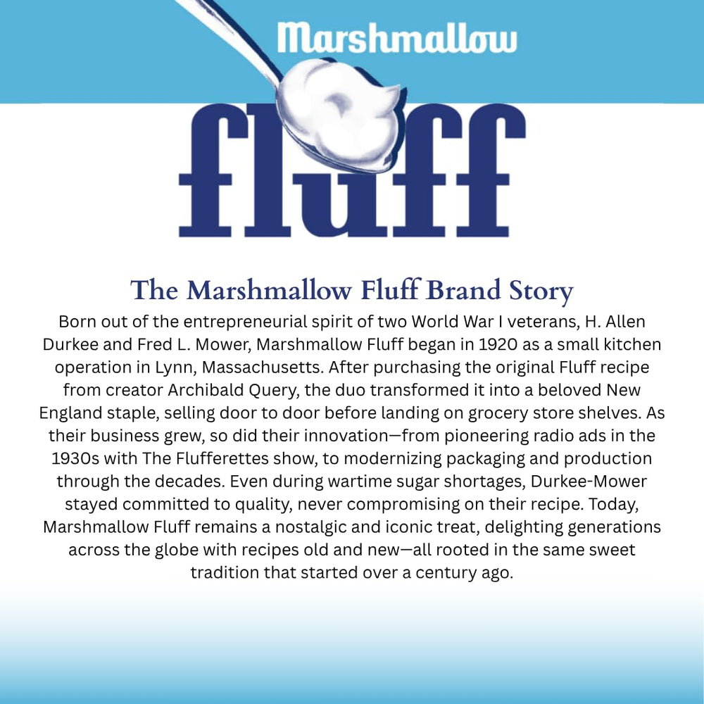 Marshmallow Fluff packaging on display for quick shopping inspiration.