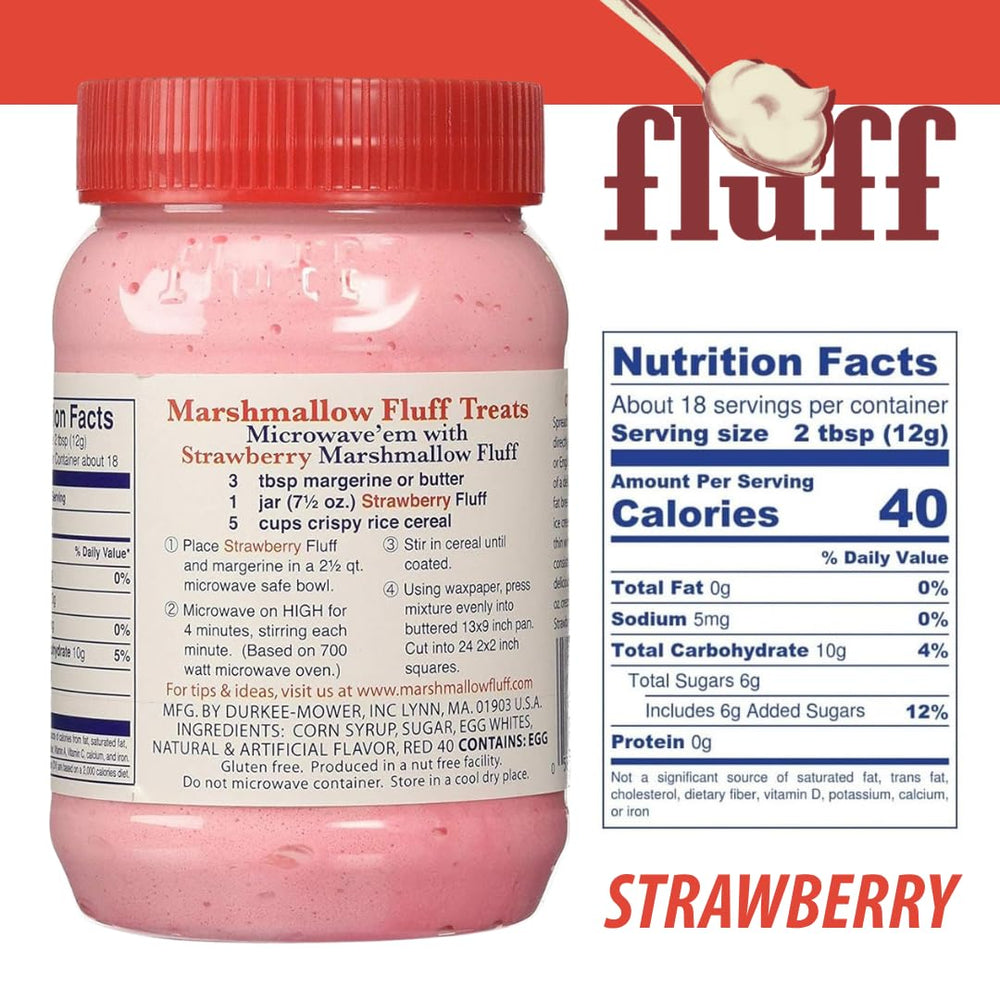 Marshmallow Fluff Spread jar and spoon, ready for toast and desserts