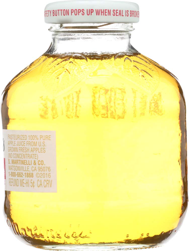 Martinelli's Pack of 12 Apple Juice bottles, convenient family-sized option.