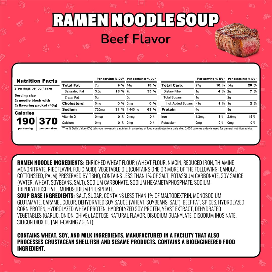 Maruchan Beef Ramen seasoning packet ready to mix into broth.
