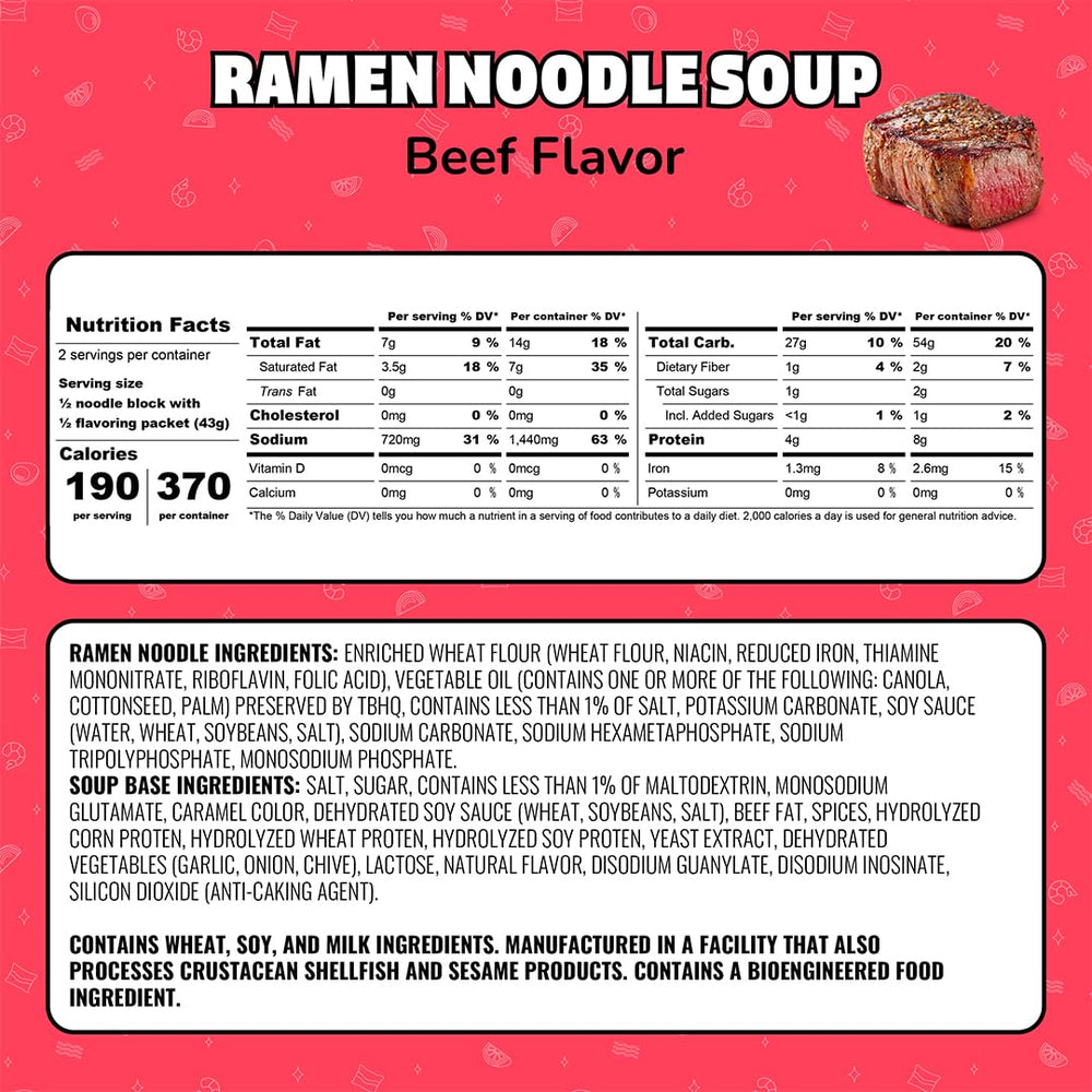 Maruchan Beef Ramen seasoning packet ready to mix into broth.