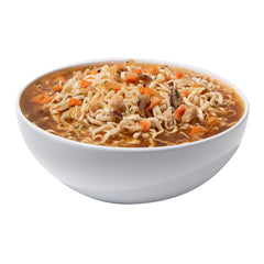 Maruchan Bowl Fire Spicy Beef serving suggests a hearty snack or quick dinner.
