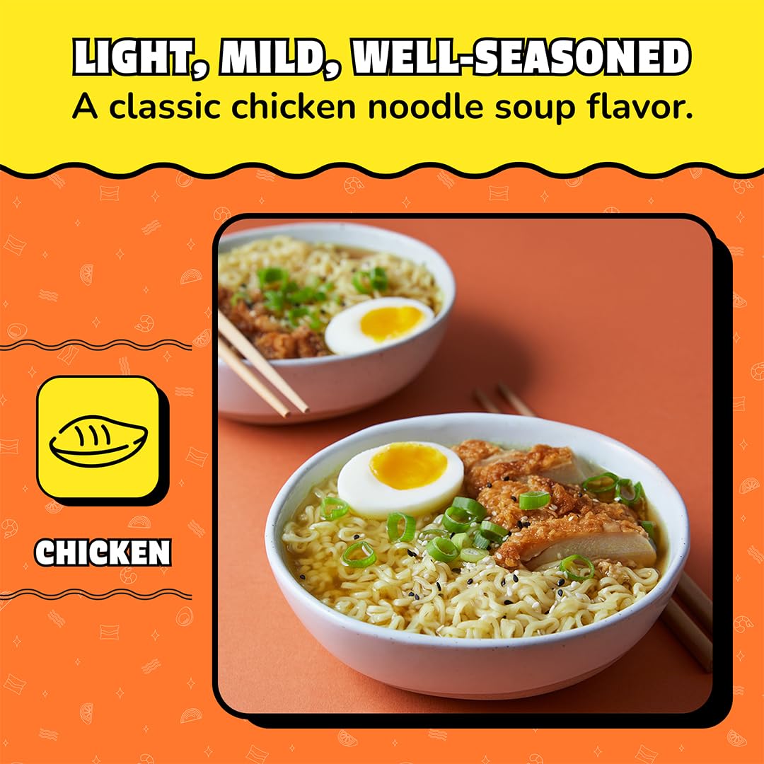 3-ounce Maruchan chicken ramen serving prepared in minutes