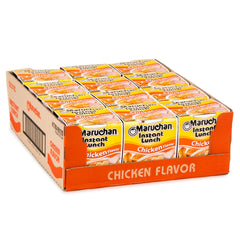 Maruchan Instant Lunch chicken cup assembly for quick, convenient meals.