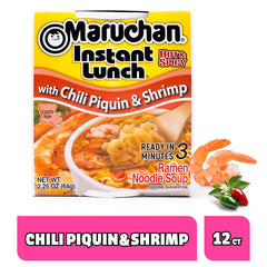 Close-up of noodles in broth inside a Maruchan cup.