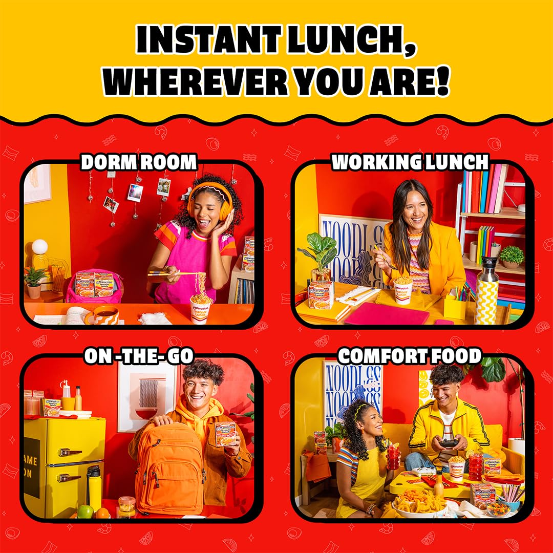 Maruchan Instant Lunch noodles with customizable add-ins for personalized flavor.