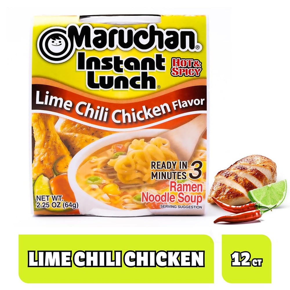 Maruchan Instant Lunch hot water pour demonstrates simple, mess-free preparation.