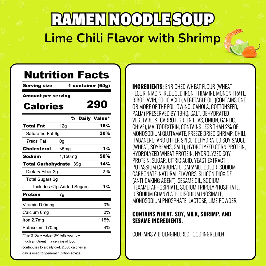 Open Maruchan Instant Lunch Lime Chili Shrimp cup shows convenient preparation