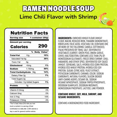 Open Maruchan Instant Lunch Lime Chili Shrimp cup shows convenient preparation