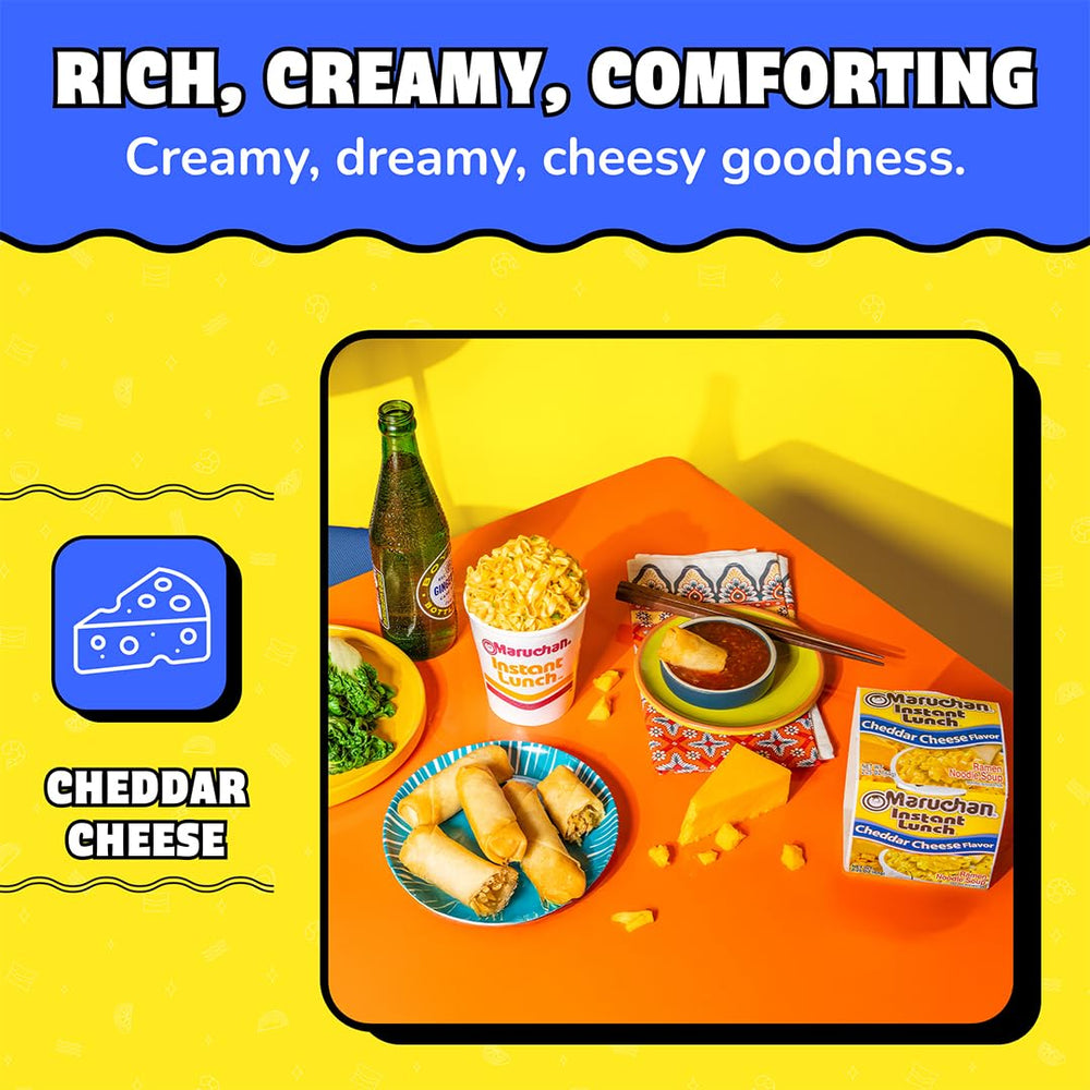 Maruchan Instant Lunch pack-12-cups shows economical multi-pack for quick meals.