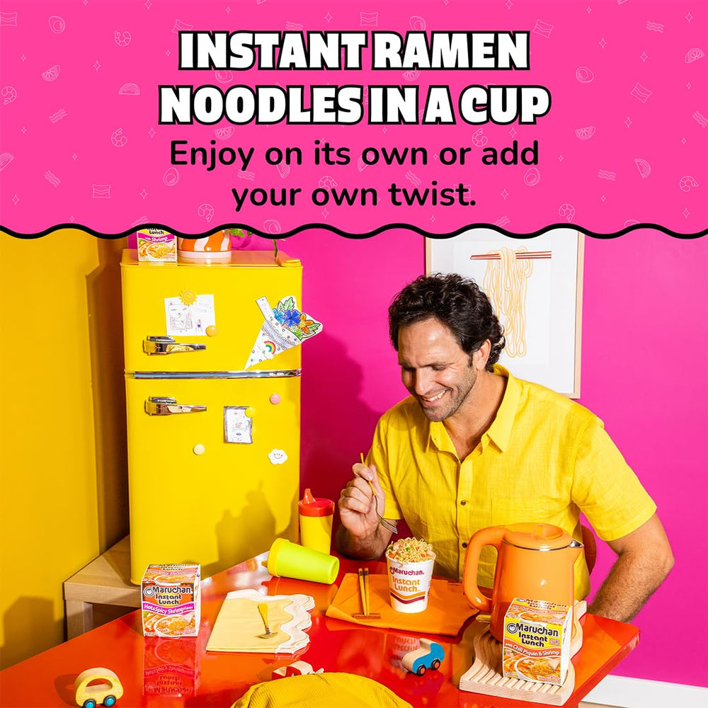 12-pack Maruchan Instant Lunch offers convenient quick meals for busy days.