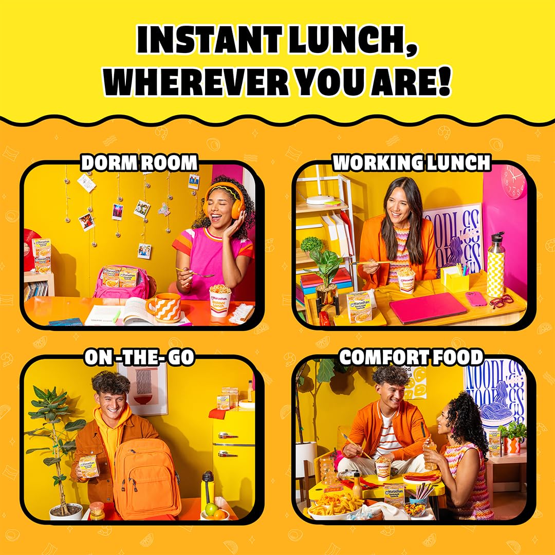 Maruchan Instant Lunch roast chicken cup as a college snack.