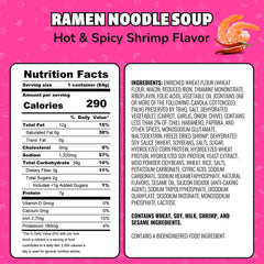 Close-up of shrimp noodles in Maruchan Instant Lunch